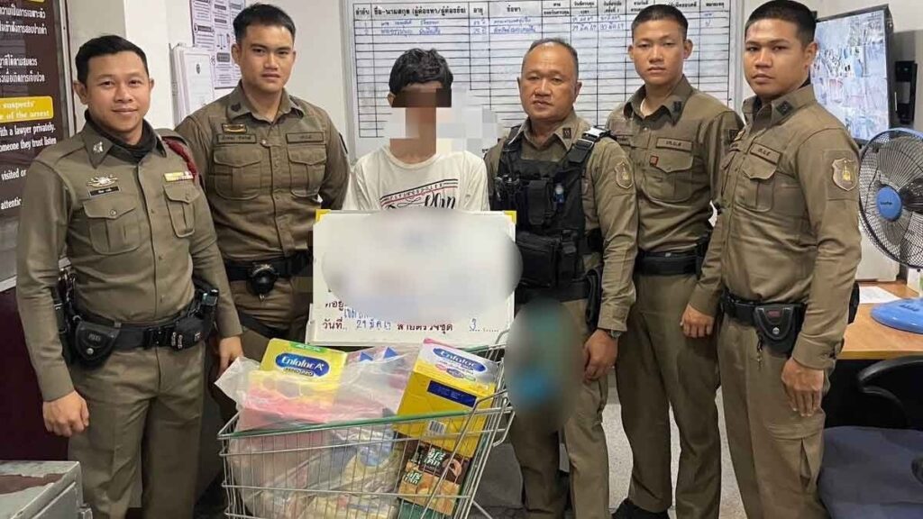 หนุ่มฉกน้ำ-ขนม เกือบ 9 พัน อาศัยจังหวะเผลอเข็นออกจากร้านหน้าตาเฉย อ้าง ‘ลืมเอาเงินมา’