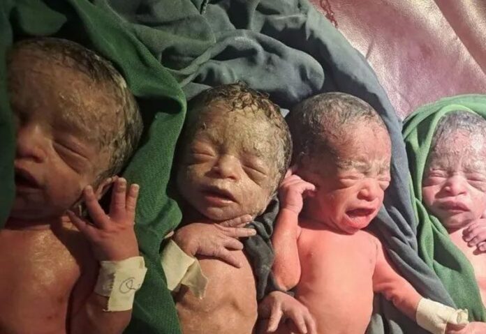 ปาฏิหาริย์แห่งความอดทน! แม่ป้ายแดงวัย 35 คลอด ลูกแฝด 5 แบบธรรมชาติ